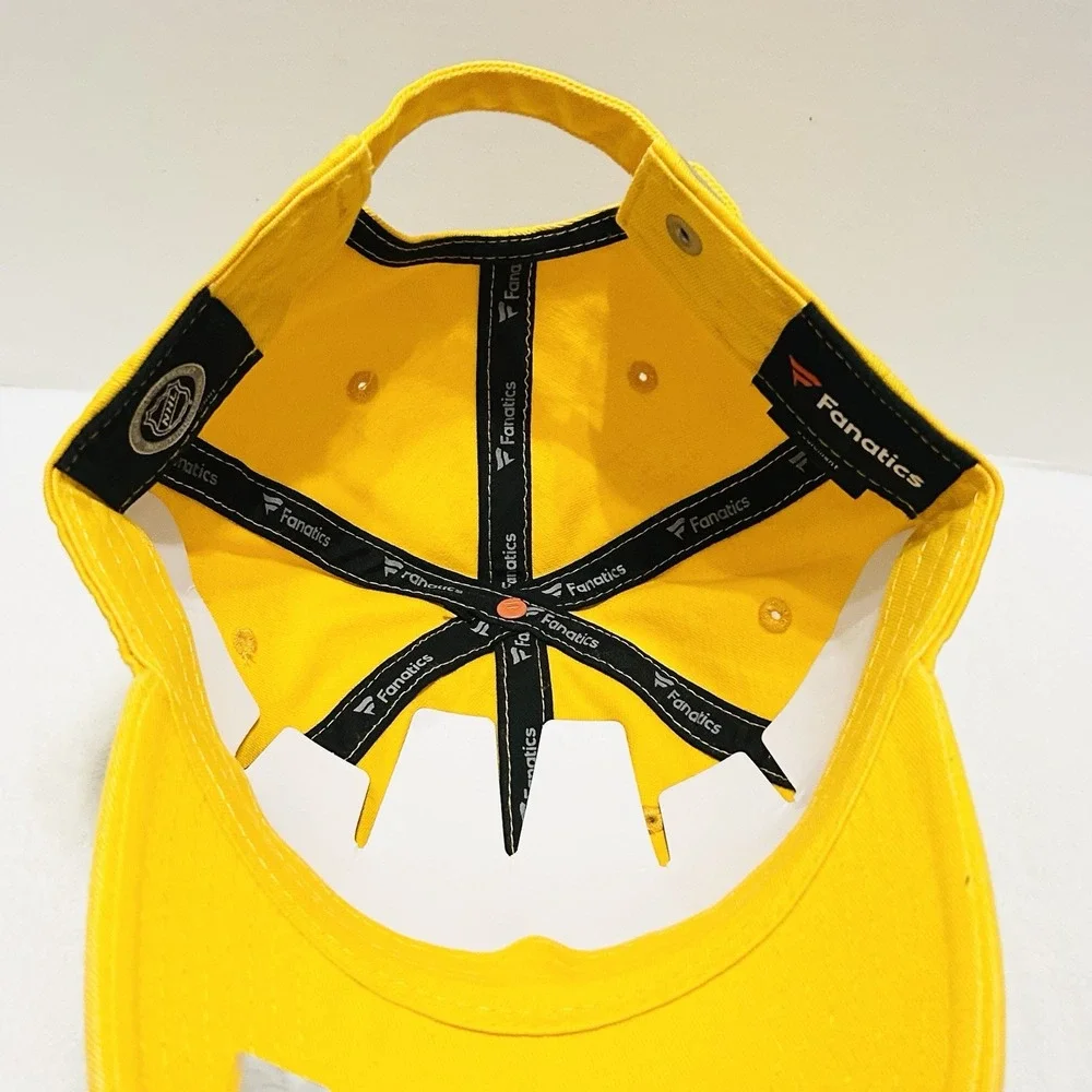 Fanatics Nashville Predators Wordmark Hat Cap Adjustable Strap Yellow‎ NHL